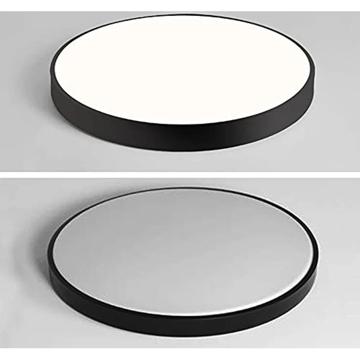 Natsen Deckenleuchte Runde LED Deckenlampe, 96W, Voll dimmbar, Warmweiß bis Kaltweiß, Schlafzimmer Lampe Küchenlampe 50x50x5 cm,Schwarz – Bild 5