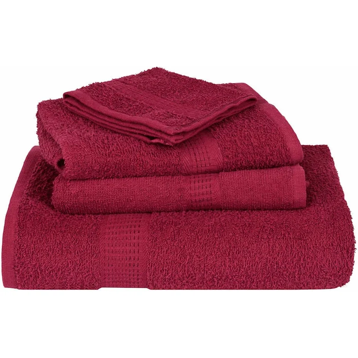 vidaXL Waschtücher FROGN 4 Stk. Bordeaux 30x30 cm 360 g/m² 136729 – Bild 4