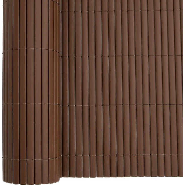 vidaXL Gartenzaun Doppelseitig Braun 1,8x5 m PVC 42002626 – Bild 8