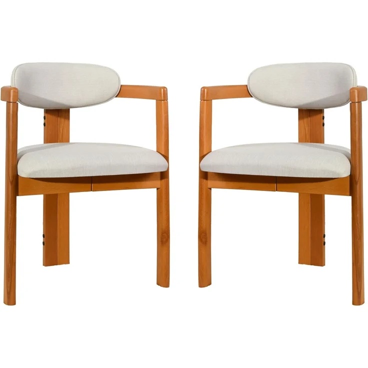 Skye Decor 'Cheri - Cream, Oak' Stuhlset (2-teilig), Creme / Eiche, 58 x 78 x 44 cm – Bild 7