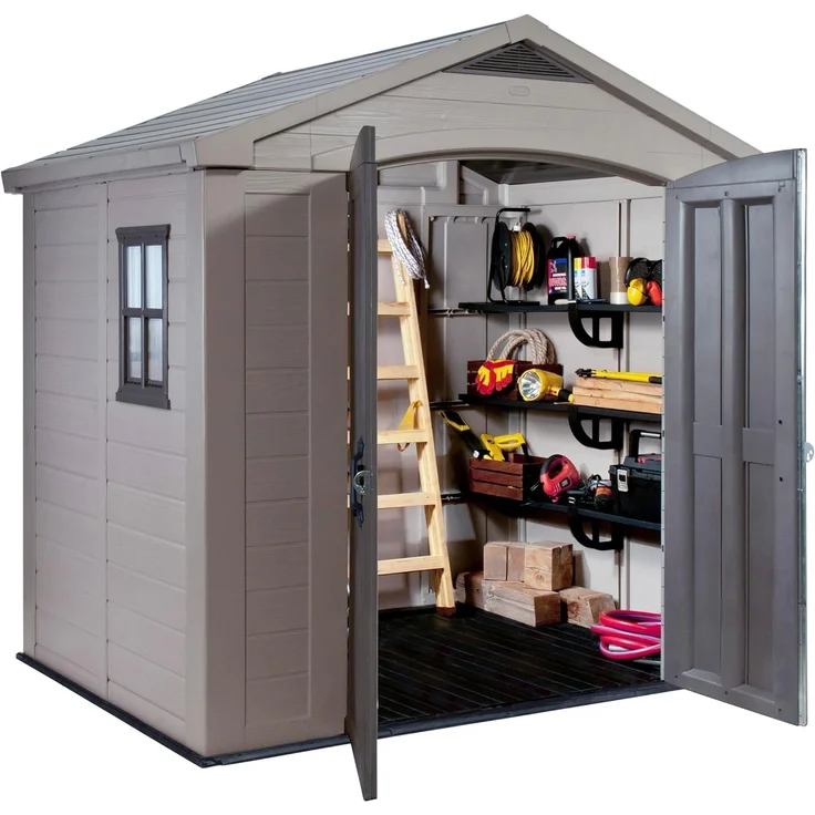 Keter Gerätehaus Factor 86 Beige 418554 – Bild 4