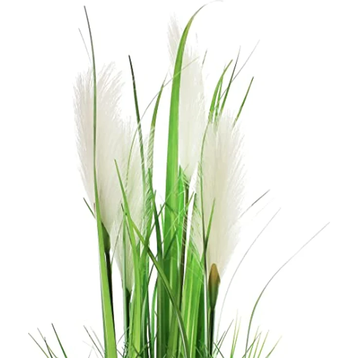 Kunstpflanze Kunstgras Dekogras 90 cm Dekopflanze Wohnzimmer Deko Pampasgras, Arnusa, Höhe 90 cm, Kunstgräser wie echt fertig im Topf – Bild 4