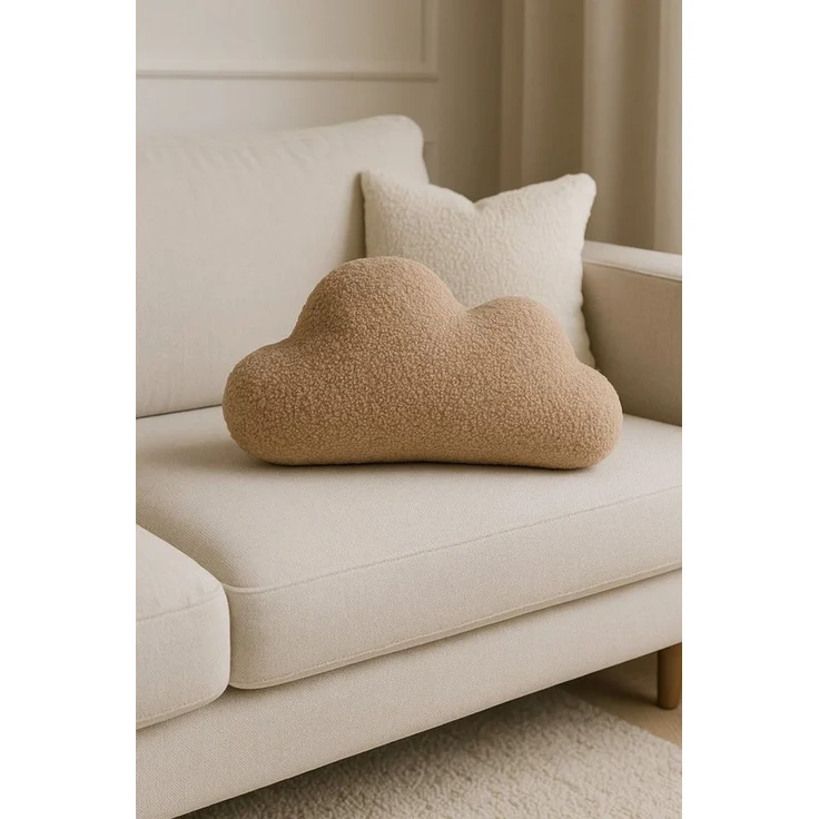 BABEES Dekokissen DEKOKISSEN Boucle Kuschelkissen Herz Wolke GROß 40x25, XXL 60x35 cm, Wolkenkissen Deko Kissen Geschenk Baby Kinderzimmer Babyshower – Bild 1