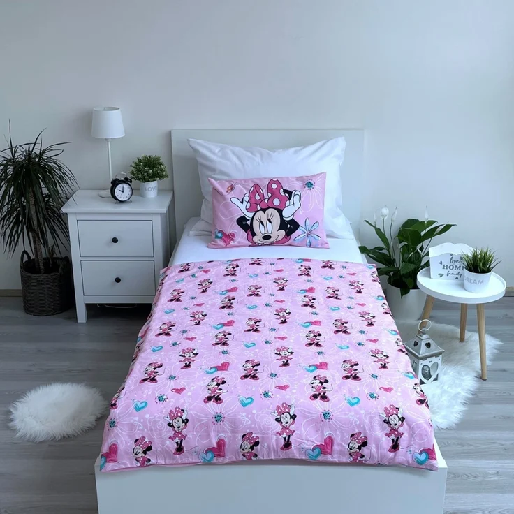 Disney Minnie Mouse Babybettwäsche 100x135 + 40x60 cm 100 % Baumwolle Reißverschluss – Bild 3