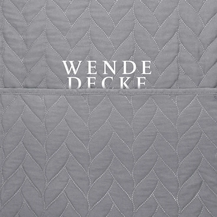 Tagesdecke ( Grau ) 220x240 cm mit wattierter Zwischenlage, Bettüberwurf - Überwurfdecke, Sommerdecke gesteppt - Steppdecke, Wendedecke – Bild 4