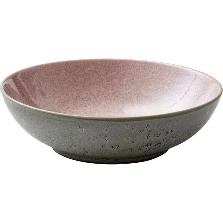 Bitz Salatschüssel Salatbowl grey / light pink 24 cm, Steinzeug, (Schüsseln & Schalen), Salatschüssel 24 cm Steinzeug Grau/Hellrosa