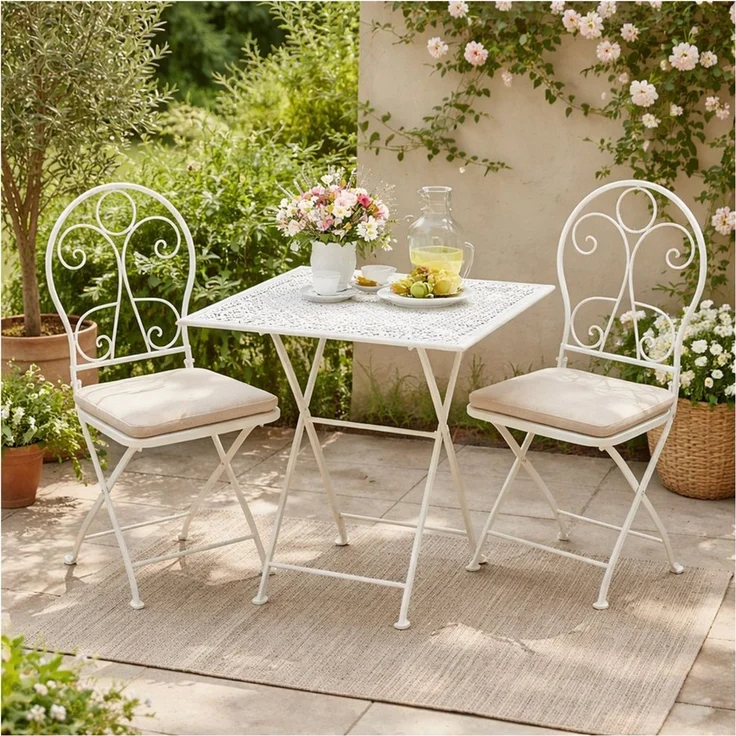 HTI-Living Gartentisch Gartentisch Solea Weiß (Stück, 1-St, 1 Gartentisch) – Bild 2