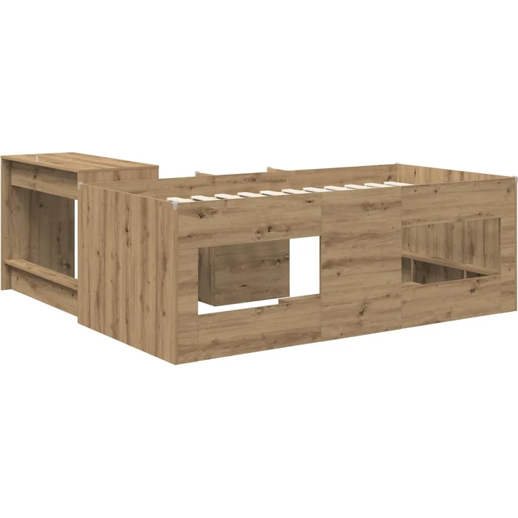 vidaXL Hochbett mit Schreibtisch für Kinder 2 stk. Artisan-Eiche 3423477 – Bild 5