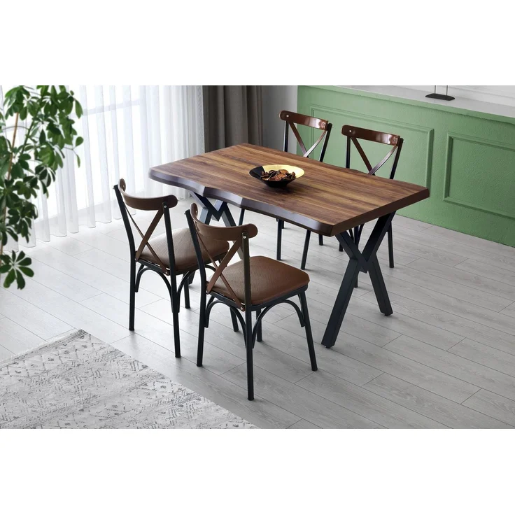Skye Decor 'Ahşap Ekol - 261 V4' Stuhlset (4-teilig), Walnuss, 42 x 84 x 41 cm – Bild 7