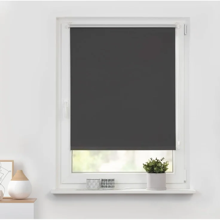 Lichtblick Sonnenschutzsysteme GmbH Thermo-Rollo Vancouver 80 cm x 150 cm (BxL) Anthrazit Verdunkelnd & Thermofunktion; Klemm- und schraubbar; Energiesparend – Bild 1