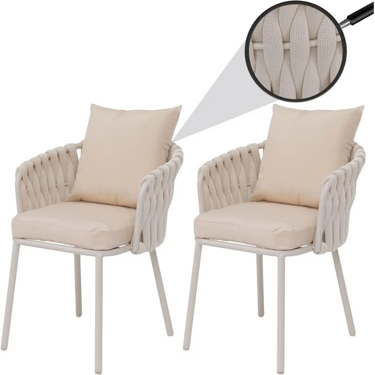 MCW Gartenstuhl MCW-P89 (Set), Hohe Stoffqualität 180 g/m², Bezug waschbar bei maximal 40° – Bild 5