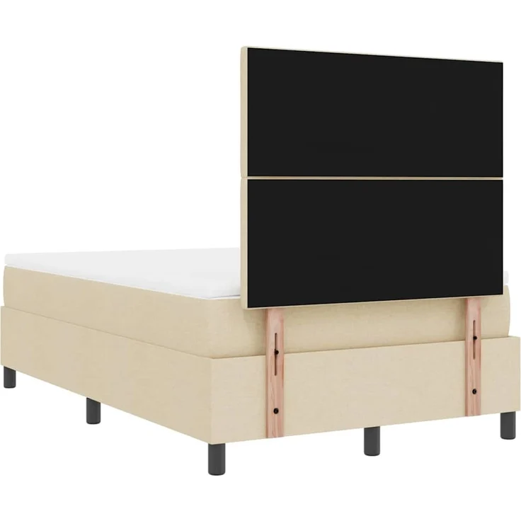 vidaXL Boxspringbett mit LED-Lichtleisten Creme 120 x 200 cm Stoff 3342940 – Bild 10