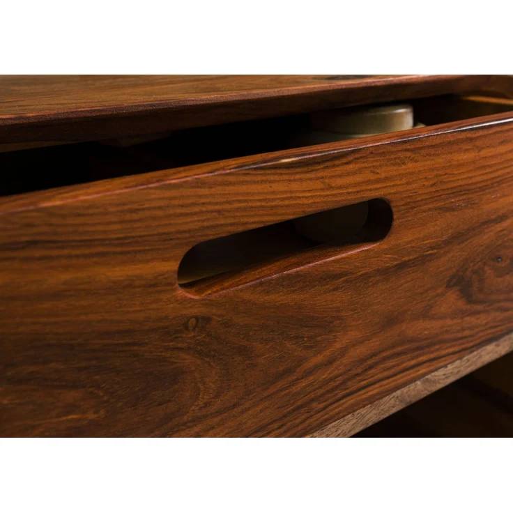 Couchtisch Sheesham 60 x 50 x 50 dunkelbraun lackiert MAILAND #230 – Bild 5