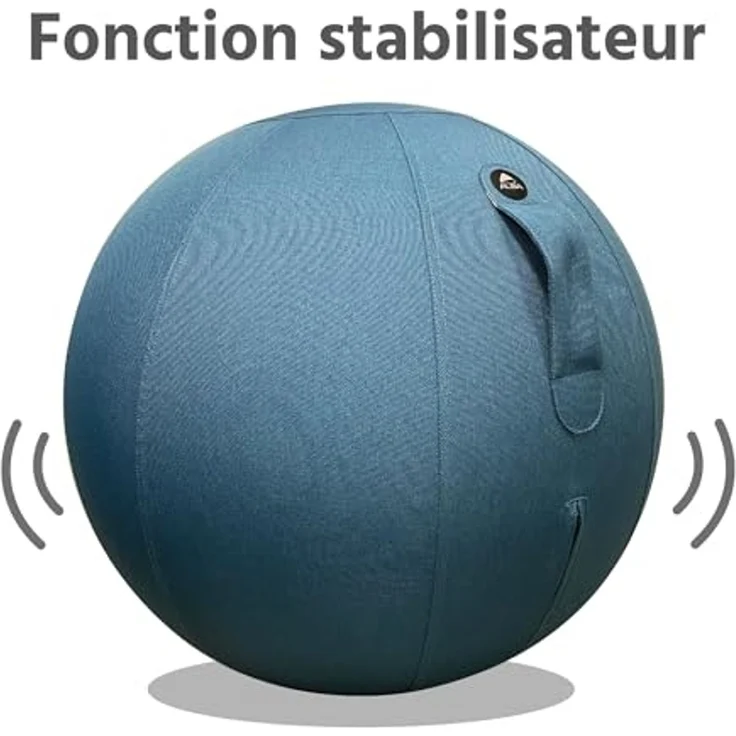 ALBA Sitzball MHBALL blau Bezug: Polyester Sitzdurchmesser: 650 mm mit Griff zum - 1 Stück (MHBALL B) – Bild 2