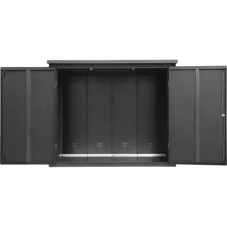 GFP Primeyard Geräteschrank Metall 228x84x181 cm Gartenschrank anthrazit inkl. Fußboden – Bild 4
