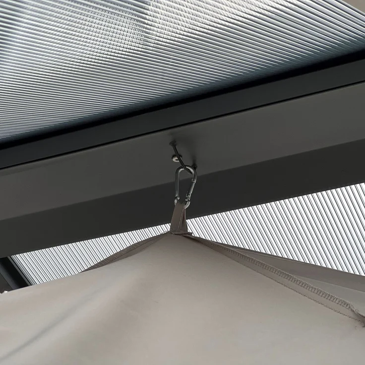 LECO Polyester-Sonnenschutzsegel, für PROFI-Pavillon, Polyester lichtgrau, 3,65x3 m – Bild 4