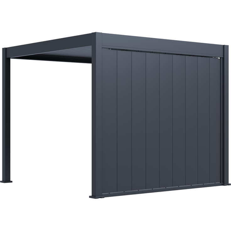 Weide Pergola Sichtschutzwand 3m mit kippbaren Lamellen anthrazit – Bild 2