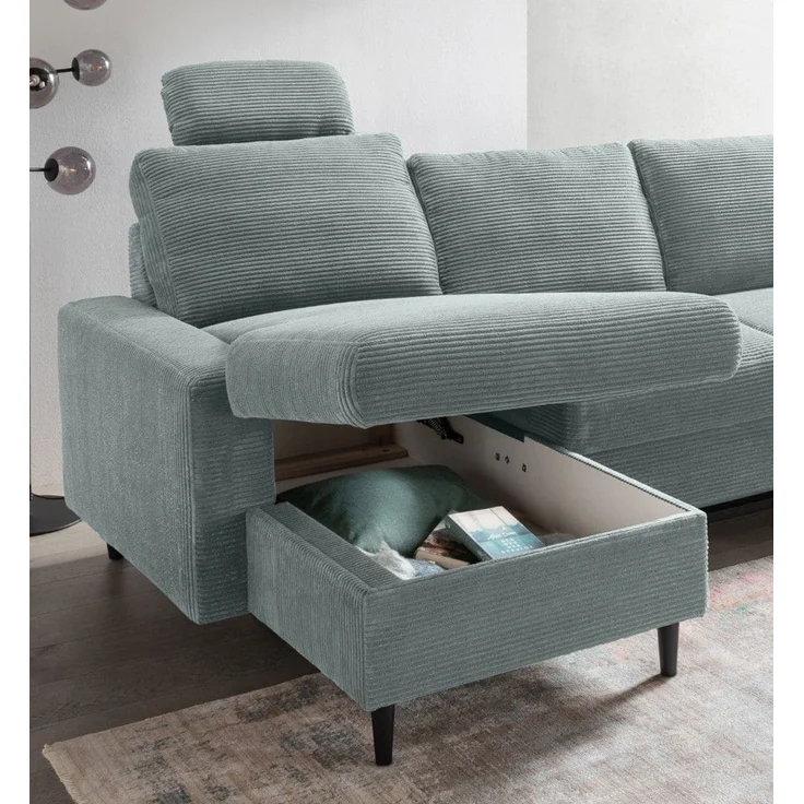Wohnlandschaft Passo Cord mit Schlaffunktion – Benformato – Bild 3