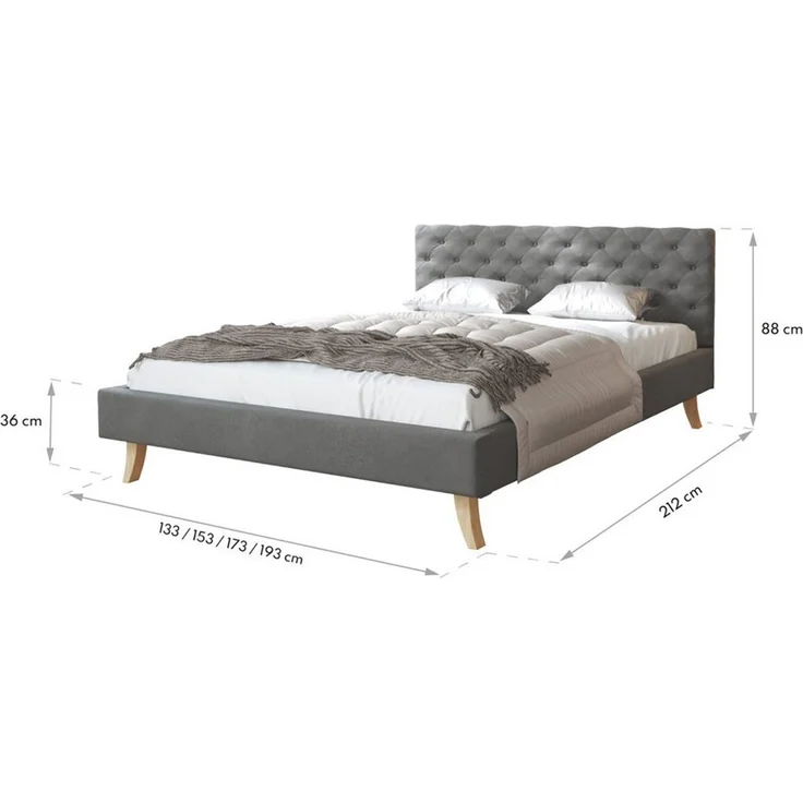 FDM Polsterbett ZUZA modern mit Bettkasten MADE IN EU - mit hochwertigem Velours Bezug (verfügbar 120x200 140x200 160x200 180x200cm, Bettrahmen, Bett, mit großen gepolsterten Kopfteil, ohne Matratze, Lattenrost aus Holz), ohne Matratze, Lattenrost aus ... – Bild 3