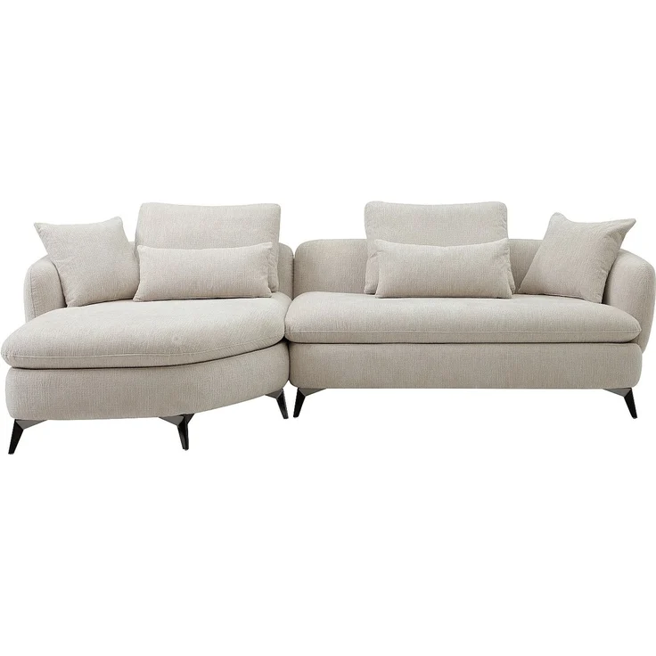 Vente-unique - PIPANI - Sofa ohne Schlafmöglichkeit - Metall - Beige - 280 x 160 x 92 cm – Bild 3
