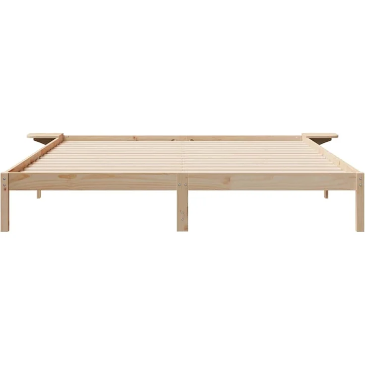 vidaXL Bettgestell mit Nachttischen Natur 180 x 220 cm 873253 – Bild 4