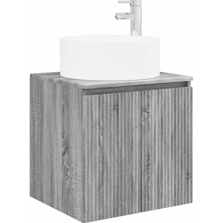 vidaXL Badezimmerschrank-Set 3 stk. Grau Sonoma 161,5 x 44,5 x 80 cm 3405733 – Bild 4