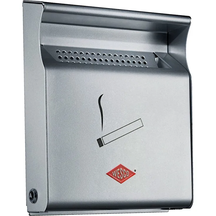 WESCO 395001-11 Wandascher SILBER aus hochwertig lackiertem Stahlblech / Ascher