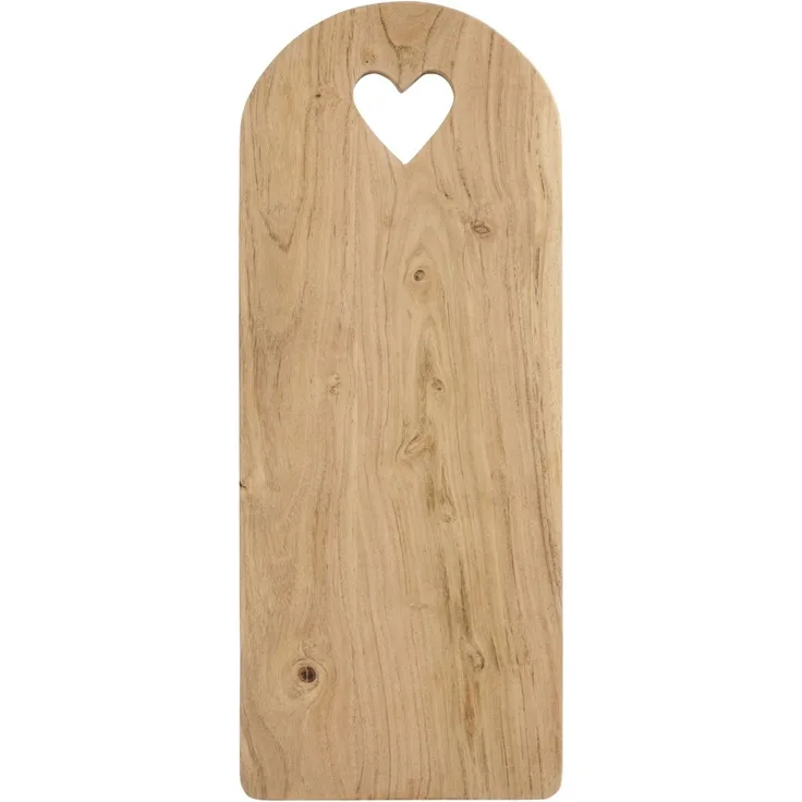 Ib Laursen - Schneidebrett Servierbrett Holz L 45cm länglich mit Herz 17125-00