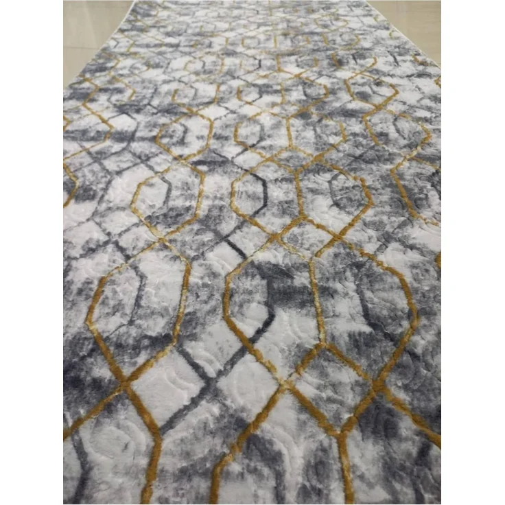 Gel-Läufer mit rutschfester Rückseite 80 x 350 cm Baumwolle Grau 88781652 [en. casa] – Bild 2