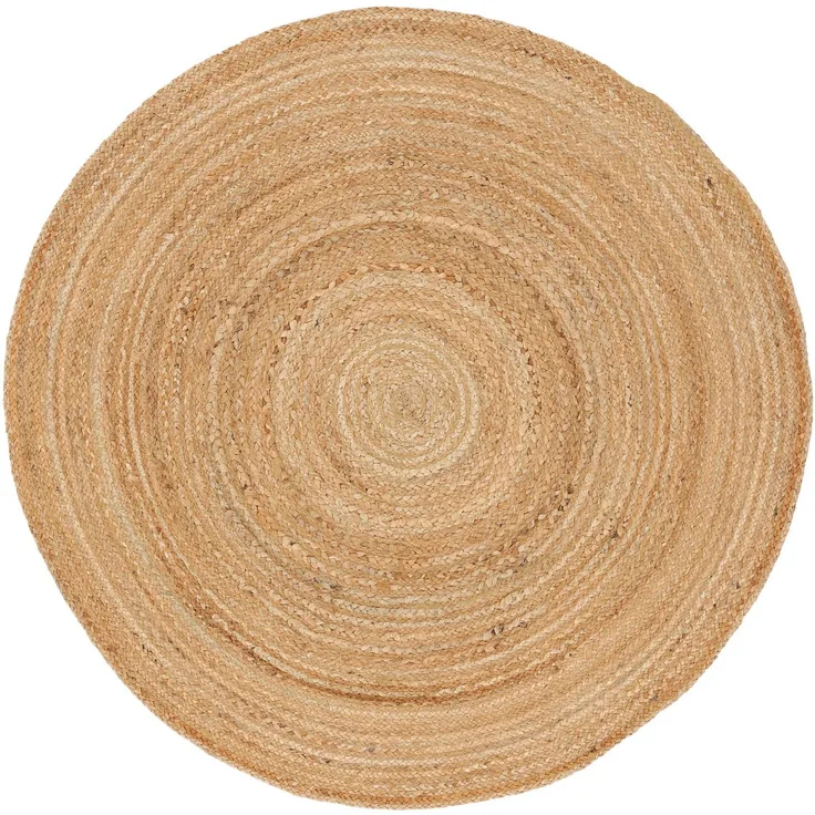 carpetfine Teppich Nele Juteteppich Naturfaser, rund, Höhe: 6 mm, geflochtener Wendeteppich aus 100%Jute, in rund und oval, viele Größen