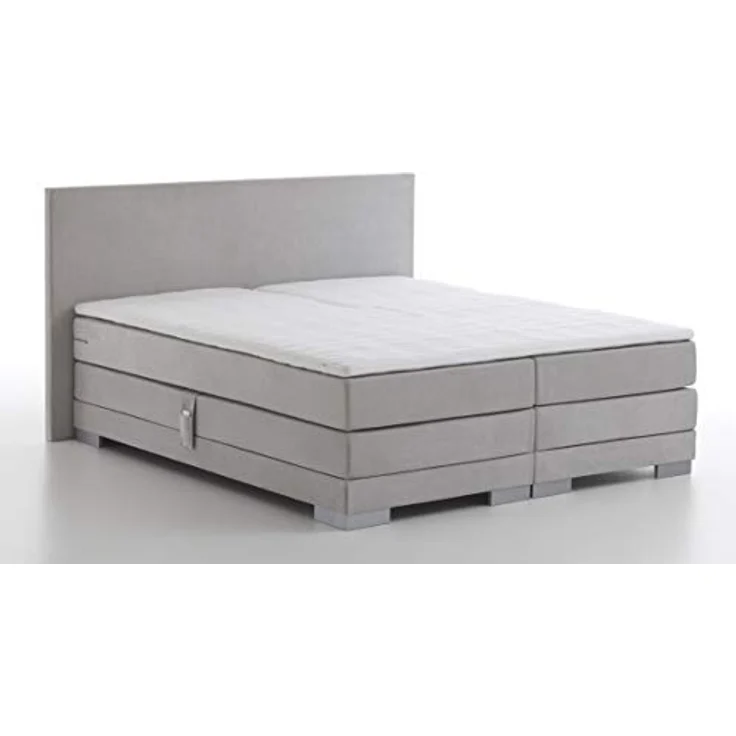Atlantic Home Collection MONA Boxspringbett mit elektronischer Kopf-und Fußteilverstellung, Härtegrad 3, Hellgrau, 160 x 200 cm – Bild 7