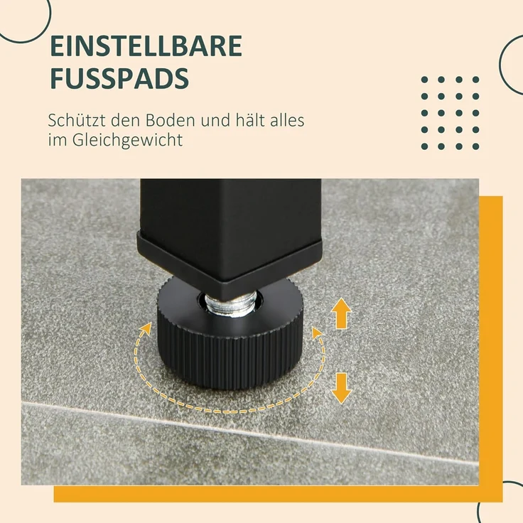 HOMCOM Bartisch Bartisch-Set mit 2 Barhockern – Bild 5