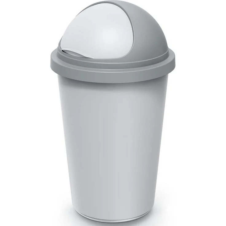 monzana Mülleimer, Küche 50L mit Schiebedeckel 100% Recycelter Kunststoff Abfalleimer – Bild 1