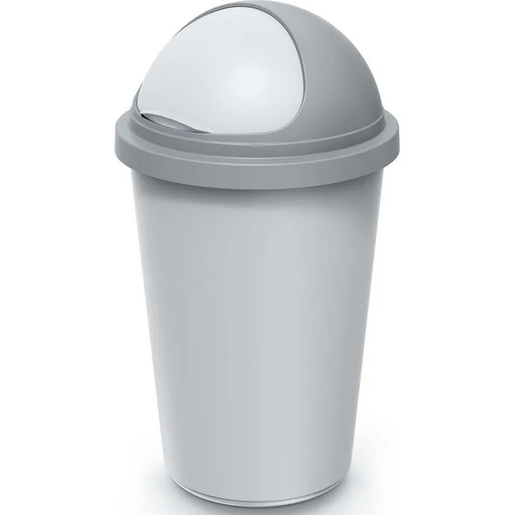 monzana Mülleimer, Küche 50L mit Schiebedeckel 100% Recycelter Kunststoff Abfalleimer