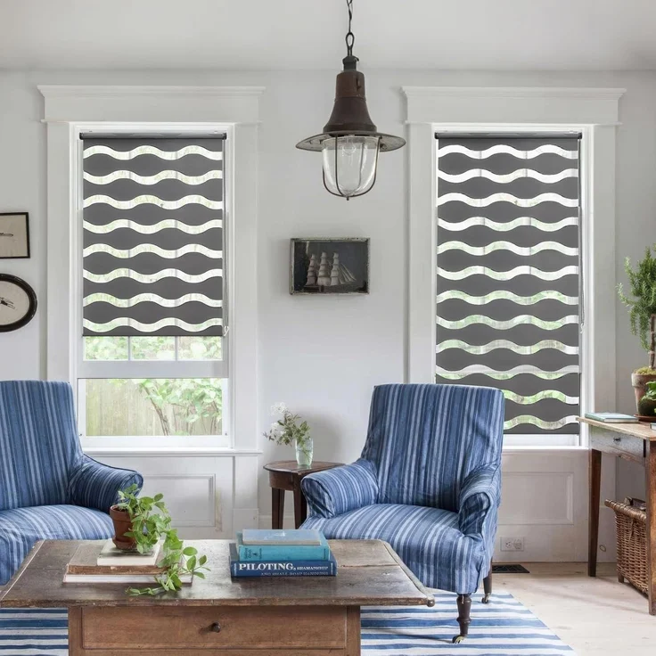 Sekey Doppelrollo Wellen Klemmfix ohne Bohren für Fenster, Doppelrollo 90 cm breit, Duo Rollo Welle Jalousie Sonnenschutz, 90x150cm, Dunkelgrau – Bild 8
