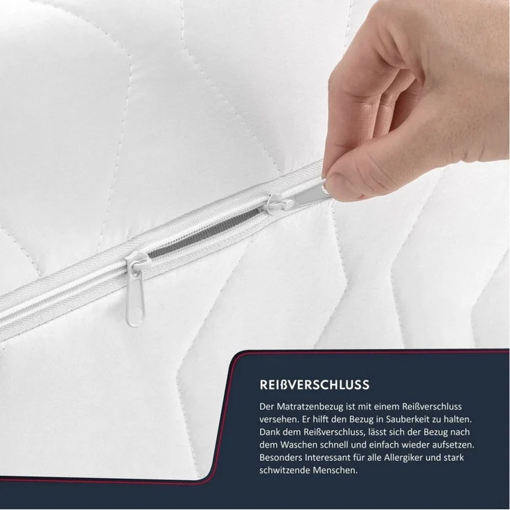 Matratze 80x200 cm Kaltschaum 7 Zonen COMFORT DUO 12 cm Orthopädisch – Bild 2