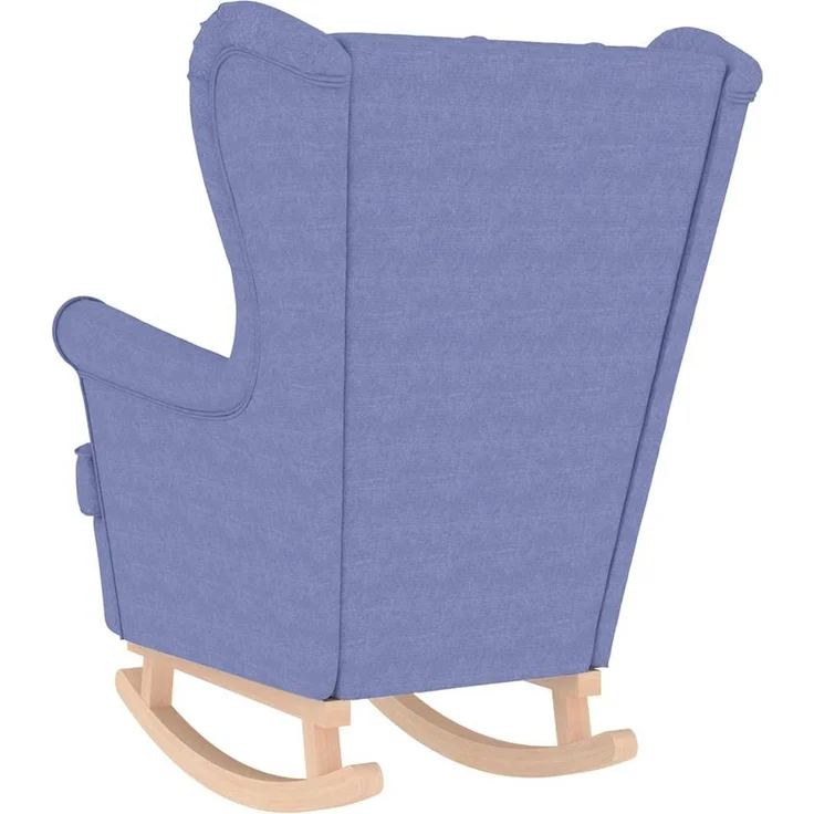 vidaXL Schaukelsessel Jeansblau 74x90x102 cm Stoff 4016930 – Bild 5