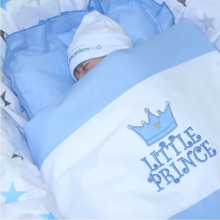 Primawela Babybettwäsche Kinderwagenset Baby Bettwäsche für Kinderwagen Bezüge Decke Kissen, 4 teilig – Bild 3