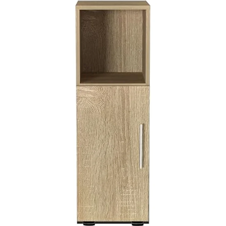 VCM Nachttisch Narila, Beistelltisch mit Drehtür und Holzstruktur-Nachbildung, H. 90 x B. 30 x T. 35 cm – Bild 4