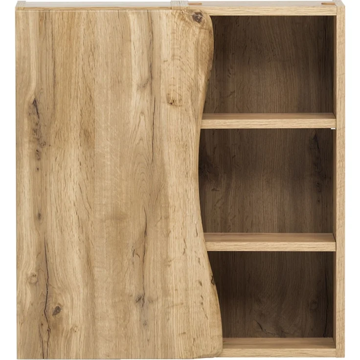 Hängeschrank mit Regal 60 cm breit KAHLA-03 in Wotan Eiche Nb, B/H/T: ca. 60/64/20 cm – Bild 1