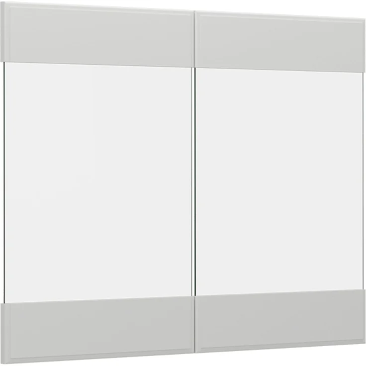 Küchenfront R-Line Weiß Landhaus 79.2 x 59 cm Möbelfront für den Hängeglasschrank Vicco – Bild 1