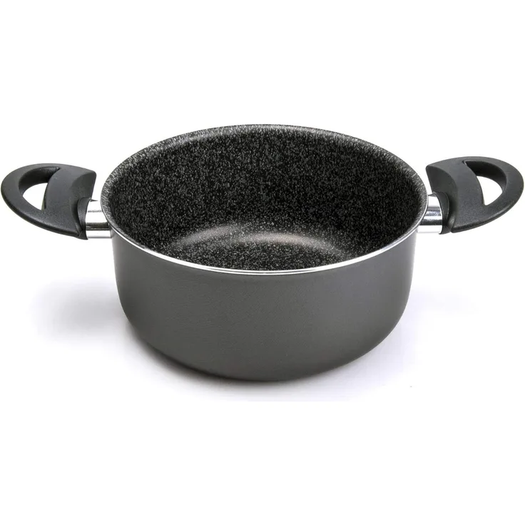 Alluflon Tradition Italien Kasserolle, Aluminium, schwarz, 16 cm