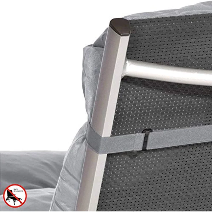 Beautissu Rollliegen Auflage Flair RL Hellgrau, 190 x 60 x 8 cm – Bild 4