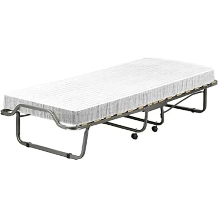 Talamo Italia - Klappbett Eloisa, Klappbett mit 15 Latten, platzsparendes Kinderbett, 100% Made in Italy, 80 x 200 x 40 cm, inklusive Memory-Matratze – Bild 7