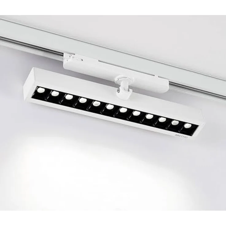 Arcchio LED Stromschienenstrahler Millay, 1 flammig, moderne Arbeitszimmerleuchte in Weiß aus Aluminium – Bild 2