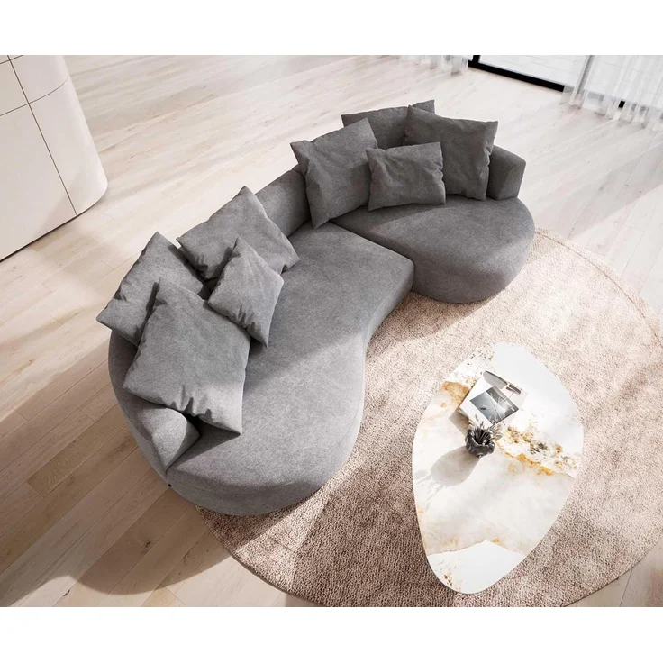 Sofa Edina 330x170 cm Mikrofaser Grau – Bild 6