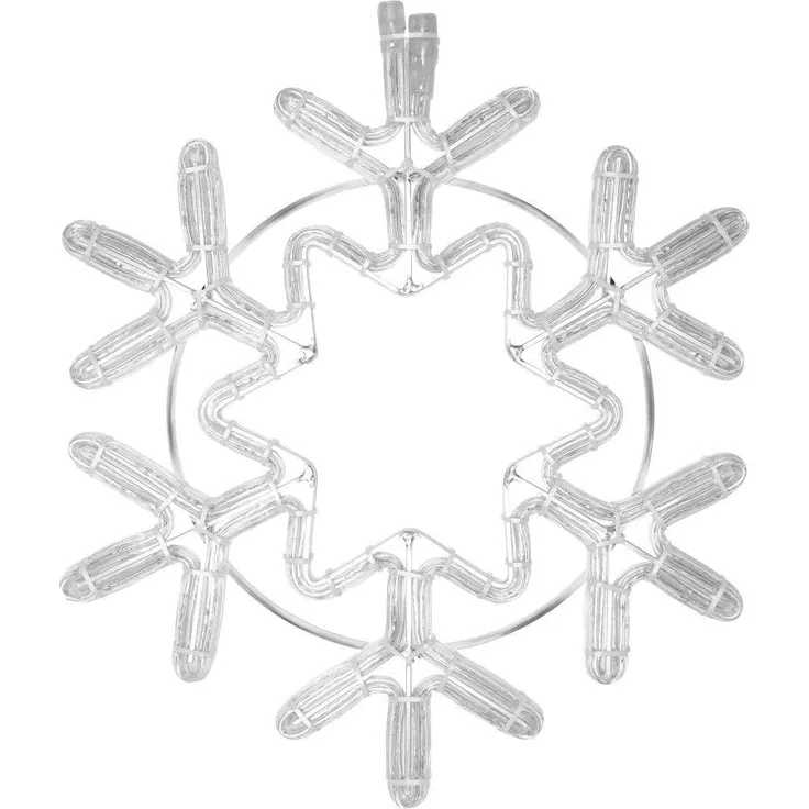 LEDVANCE Christmas LED "Schneeflocke", Dekorative Weihnachtsbeleuchtung für Außen, als Fenstersilhouette oder Gartenbeleuchtung, Kaltweiß (9000K), Schutzklasse IP65, 470mm x 590mm x 13mm