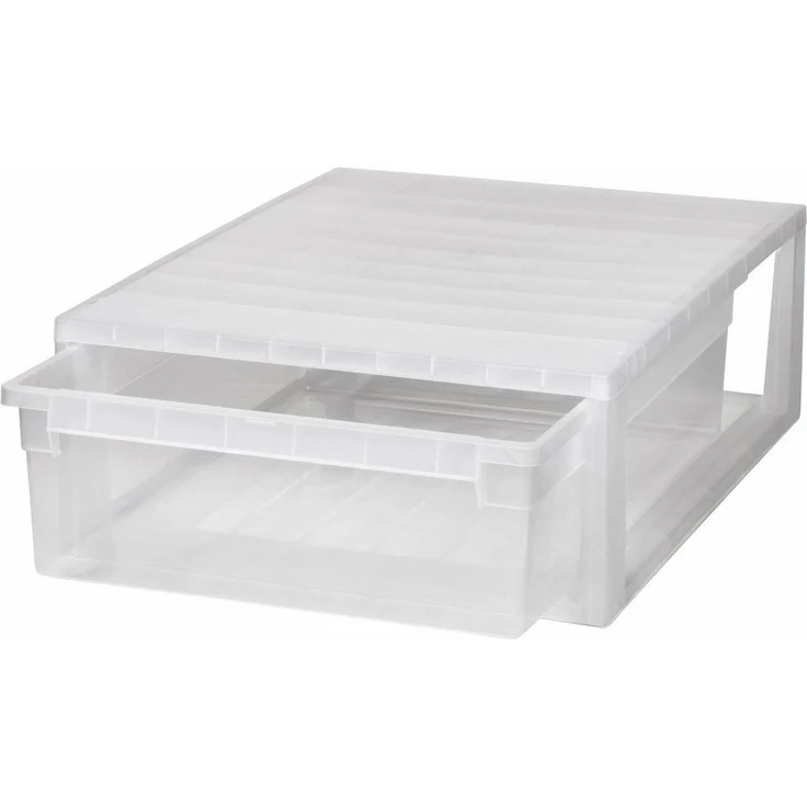 KreLeo Schubladenbox Set: 2 x Größe 52 XL, in Transparent, 22 Liter Volumen – Bild 1