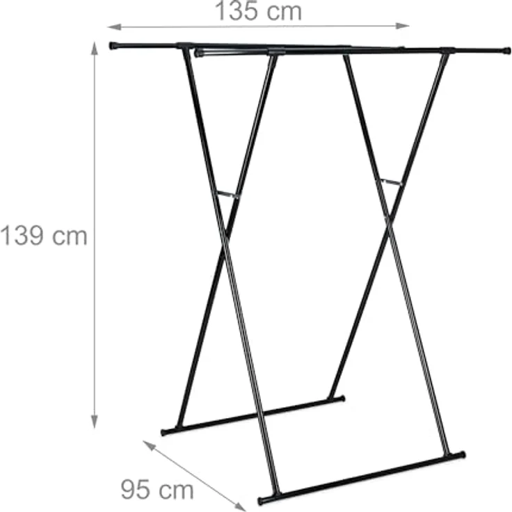 Kleiderständer ausziehbar Metall 10046100 – Bild 5