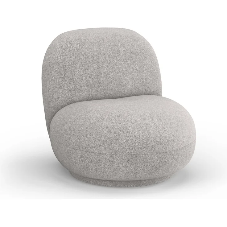 Micadoni Drehbarer Sessel Chuck Boucle Hellgrau – Bild 2